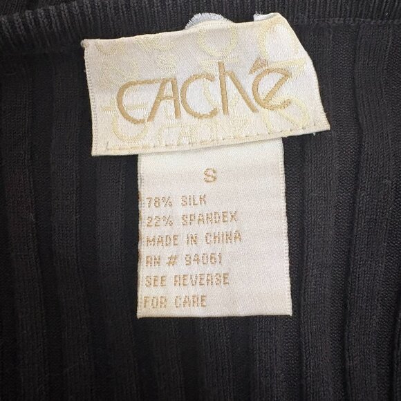 Cache Silk Knit Wrap Top S - Picture 6 of 6